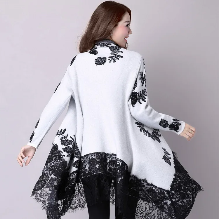 2019 Новая Осенняя мода нестандартный женский свитер большого размера вязаный