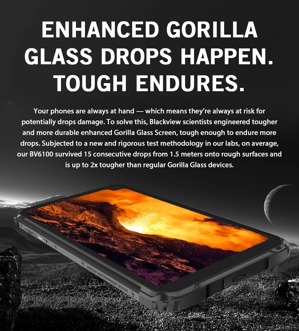 Blackview BV6100 Android 9 0 мобильный телефон 6 8 &quotсмартфон с большим экраном IP68