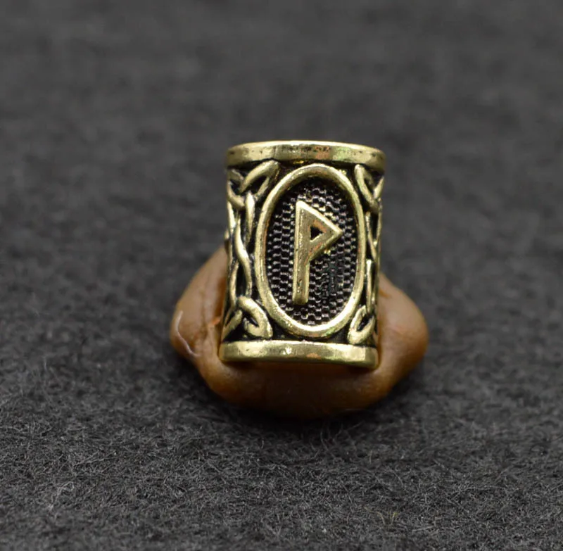 23 antique bronze 5 шт./лот, античные бронзовые античные серебряные бусины в виде руны викингов, подвески для браслета, ожерелья или волос, настоящие фотографии - Цвет: 23 antique bronze