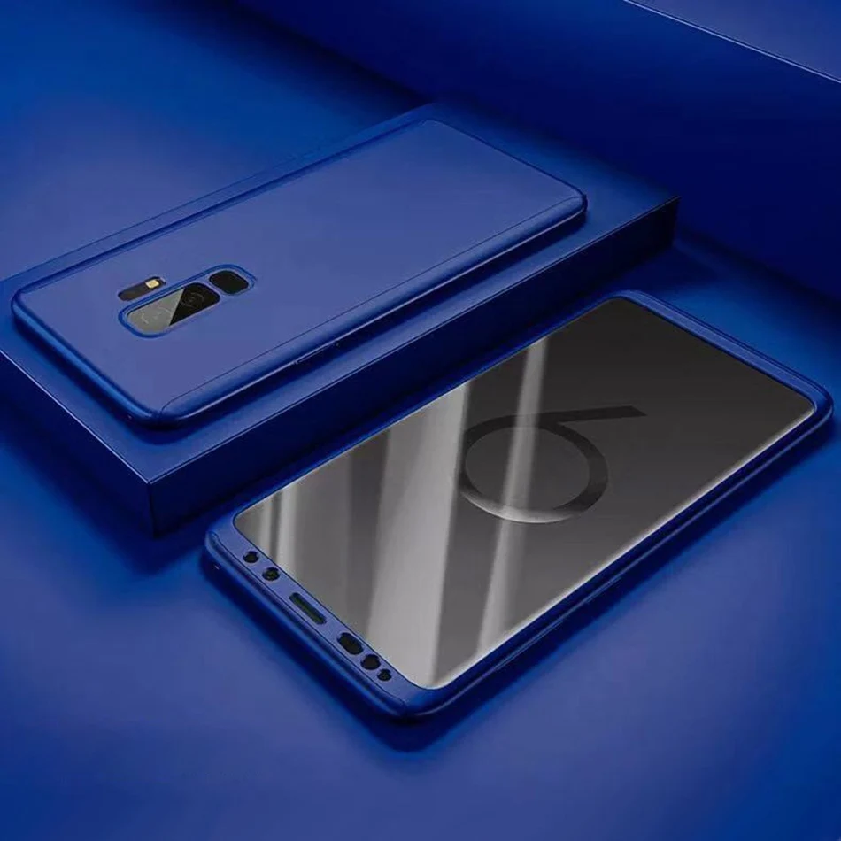 Для samsung A50 A30 A10S A20E A40 A70 A5020 чехол Мода 360 полная защита ультра тонкий чехол для Galaxy M10 M20 M30 Жесткий PC Coque - Цвет: Blue