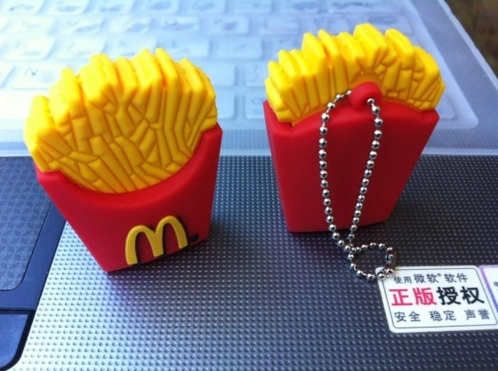 Горячий Mcdonald картофель фри usb2.0 usb флеш-накопитель для девочек подарок 64 г usb флеш-накопитель 32 г usb флеш-накопитель 16 г мультфильм подарок; индивидуальный логотип