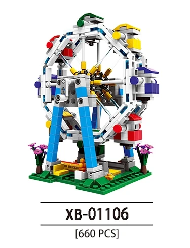 Игровая площадка XINGBAO 01106 серия World 660 шт. набор строительных блоков с колесами