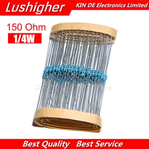100 шт. 150 Ом 14 Вт 150R металлический пленочный резистор 1% погрешность