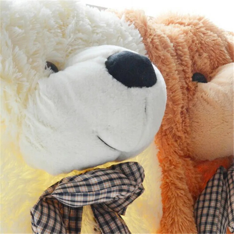 

One Piece Bear Skin Toy With Tie Giant Teddy Plush Fabric Bearskin Plush Toys Girlfriends Christmas Presents 5 Colors 7 Sizes