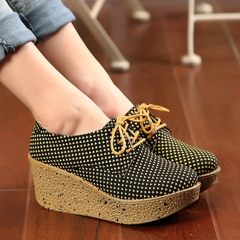 nEW Women Platform Shoes Womens Causal Lace Up Height Increasing Wedges New Fashion Low Top Platforms Drop Ship 2032|shoe import|shoe organizershoe