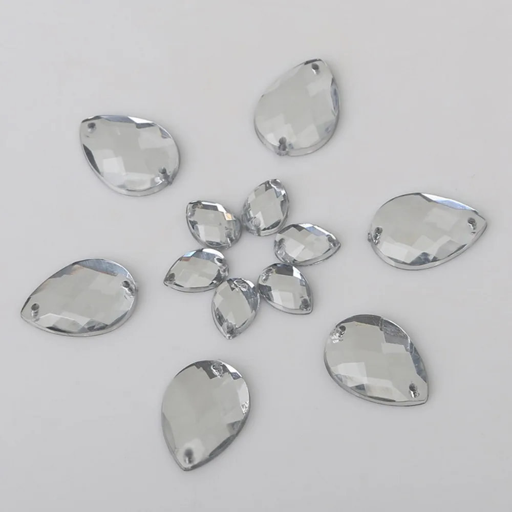 50/100 шт. акриловые бусины для украшения сумок обуви одежды|flatback rhinestones|sew onstrass sew on |