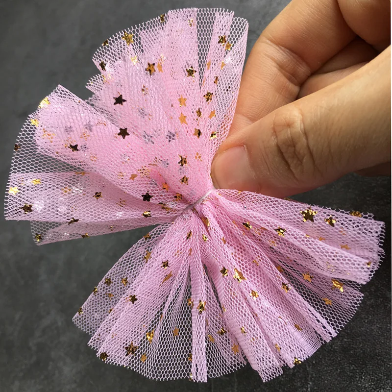 5Yards White Ruffles Lace Trim Tulle Mesh Fabric For Sewing Doll Bubble Skirt Dress craft | Дом и сад