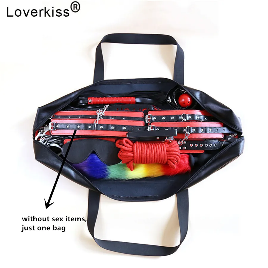Секс товары Loverkiss черные игрушки для взрослых сумка хранения из искусственной
