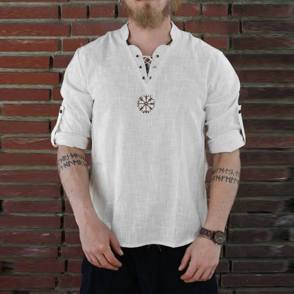men's T shirts Men's Summer streetwear New Style Fashionable Personality Cotton linen Pure Longsleeved Top funny t shirts|Мужские