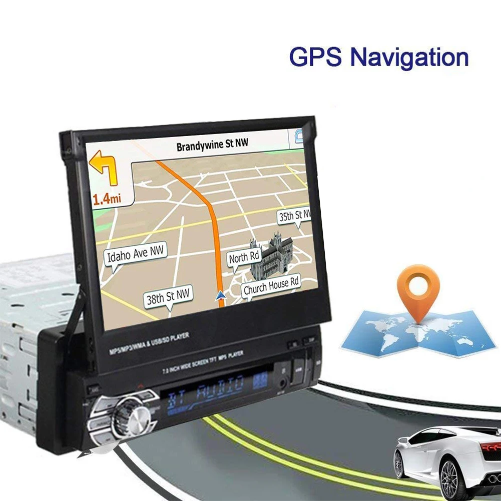 1 DIN Стерео gps Мультимедиа MP5 плеер осыпи Bluetooth развлечения 7 &quotавтомобильное