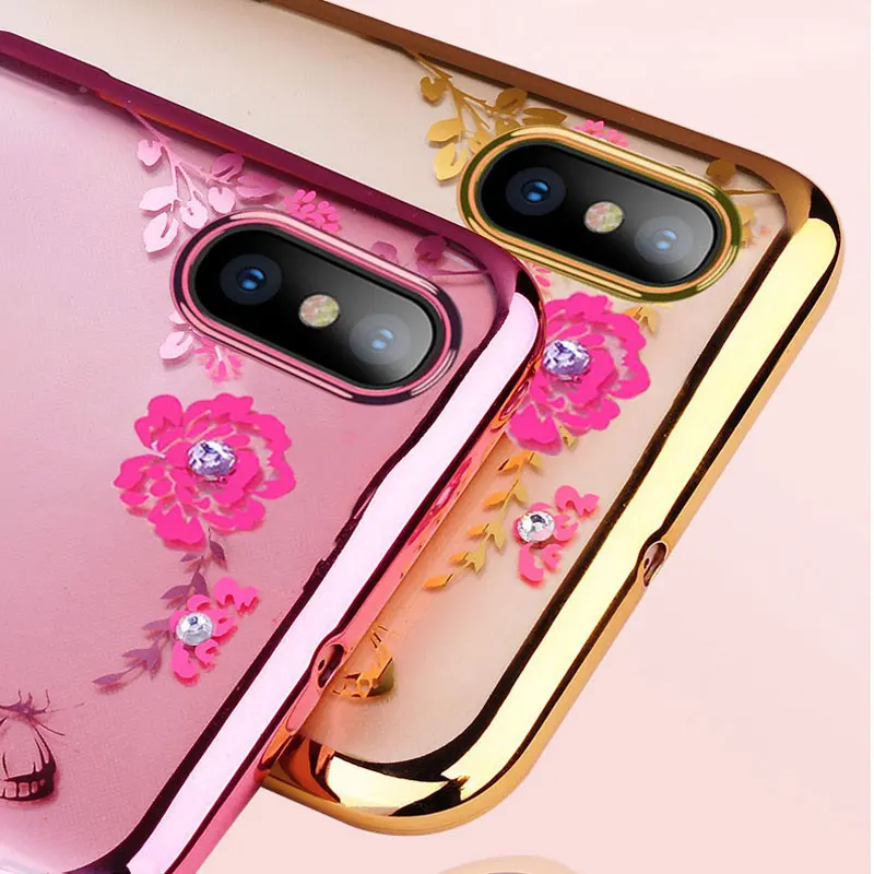 Для Honor 8x Max чехол с блестящим цветком Мягкий силиконовый на 8x6 4 &quotчехол из ТПУ для