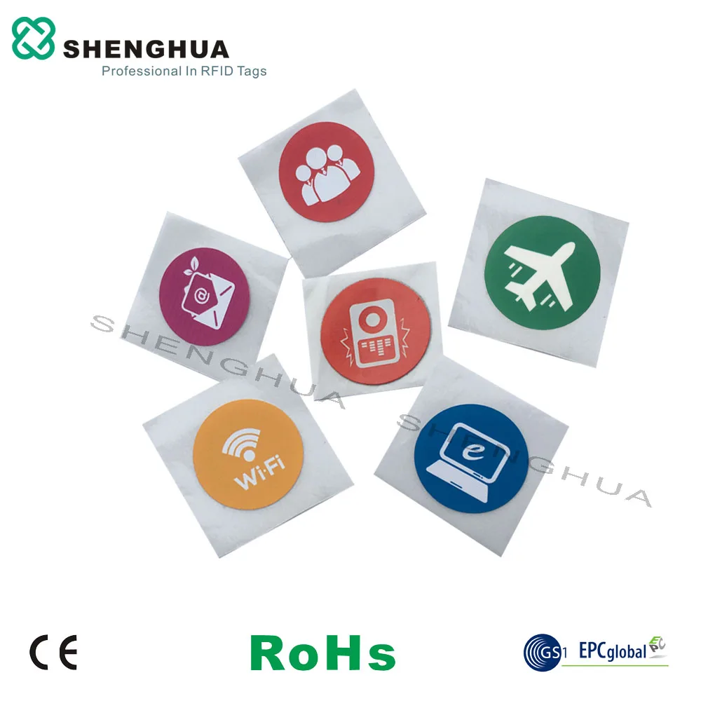 6 шт./лот печать логотипа 13 56 МГц N TAG213 круглая монета Smart RFID NFC для розничных систем