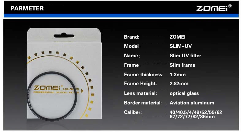 Zomei 52 55 58 67 77 мм FLD UV CPL MC УФ-фильтр с мультипокрытием фильтр для D5200 D5300 D3300 D5500 100D EOS 400D 550D 500D