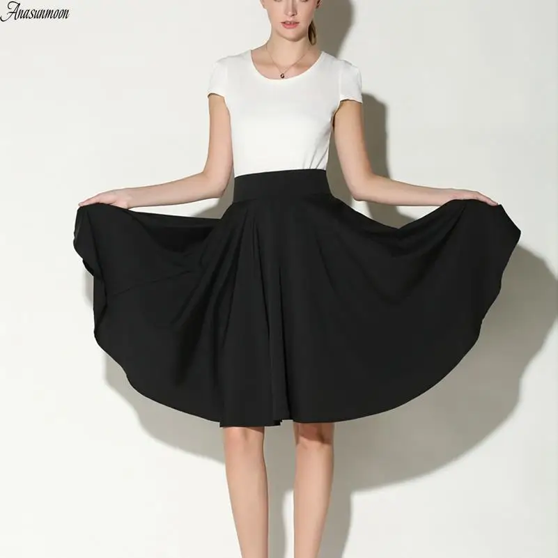 Женская Плиссированная Юбка миди Anasunmoon винтажная повседневная юбка