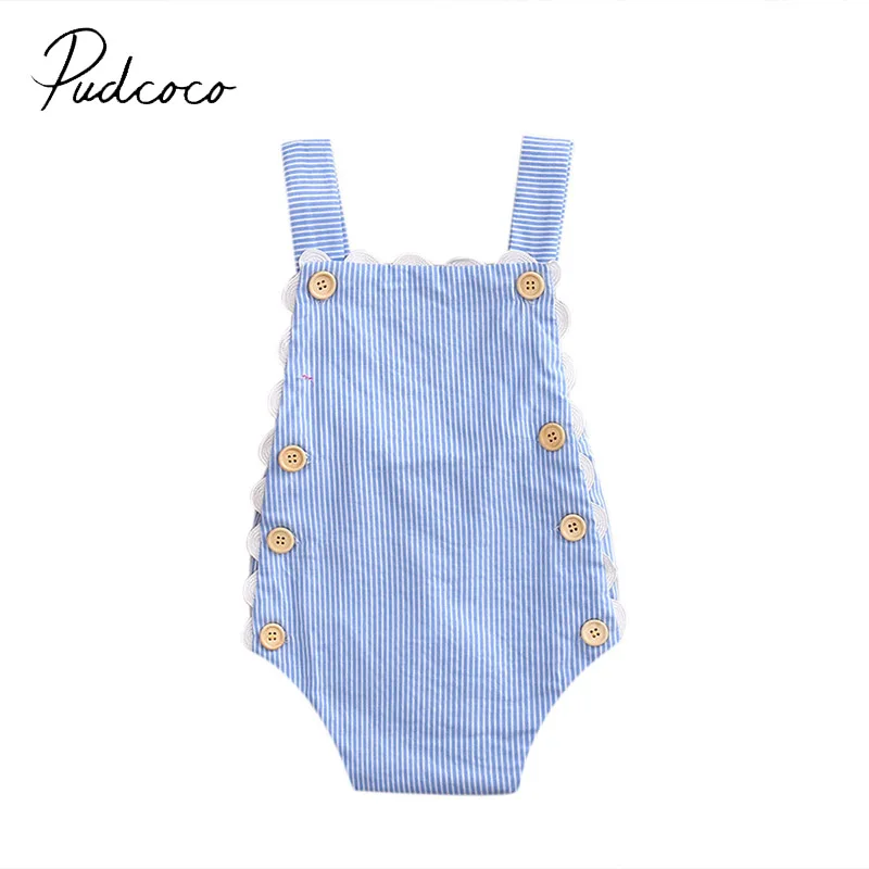 Американский комбинезон в полоску для новорожденных девочек одежда пляжный