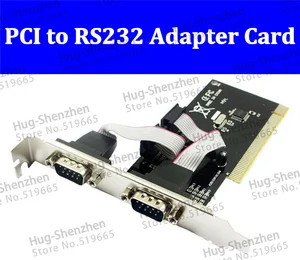 2 Port Dual RS232 RS-232 DB9 Serial Port COM Device to PCI Adapter Converter Card
