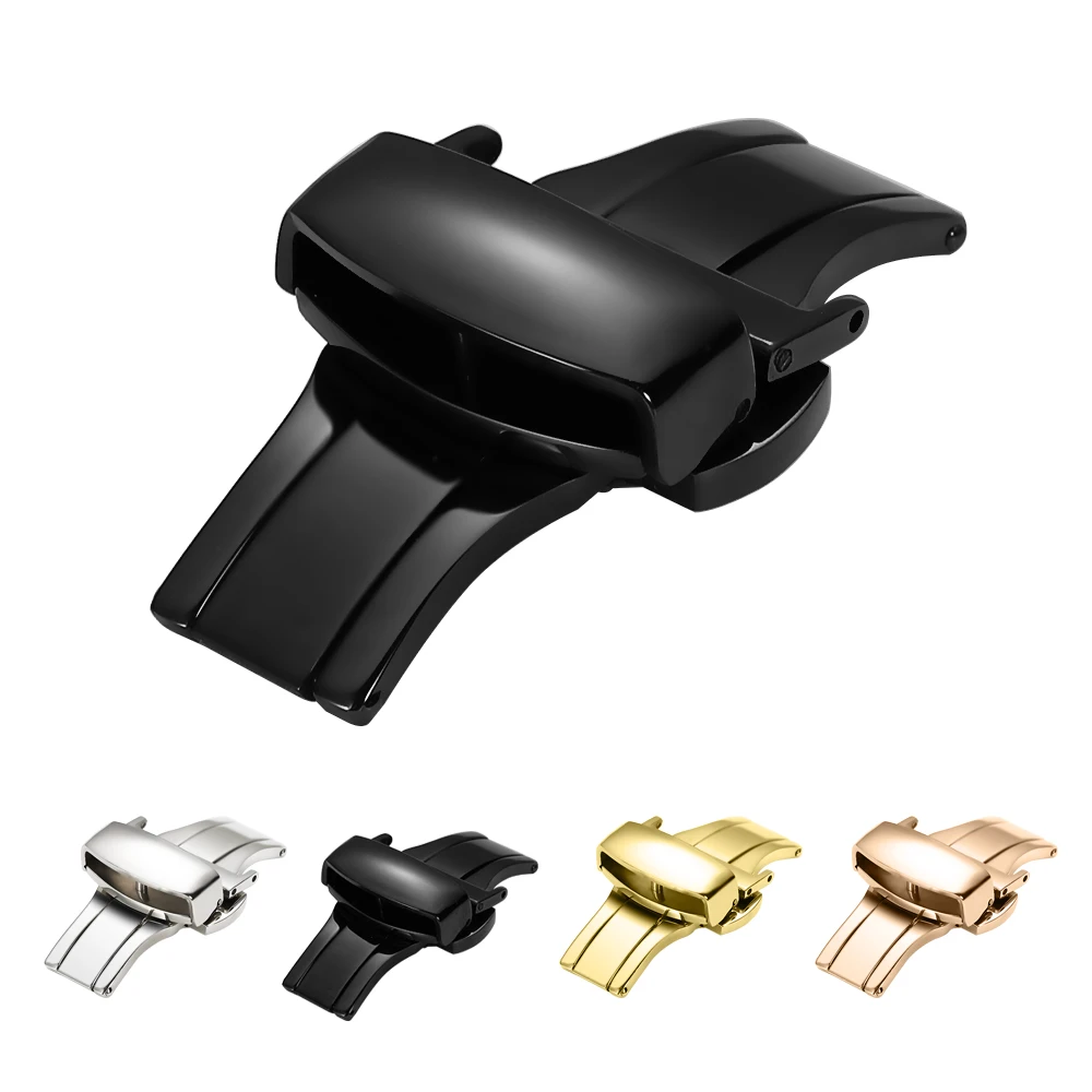 

iStrap Deployment Butterfly Buckle 12 14 16 18 20 22mm Watchband Strap Steel Clasp Accessories watchband Clasp