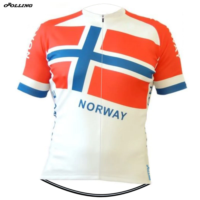 Новая классическая Norge норвежская команда флаг Майо Велоспорт Джерси