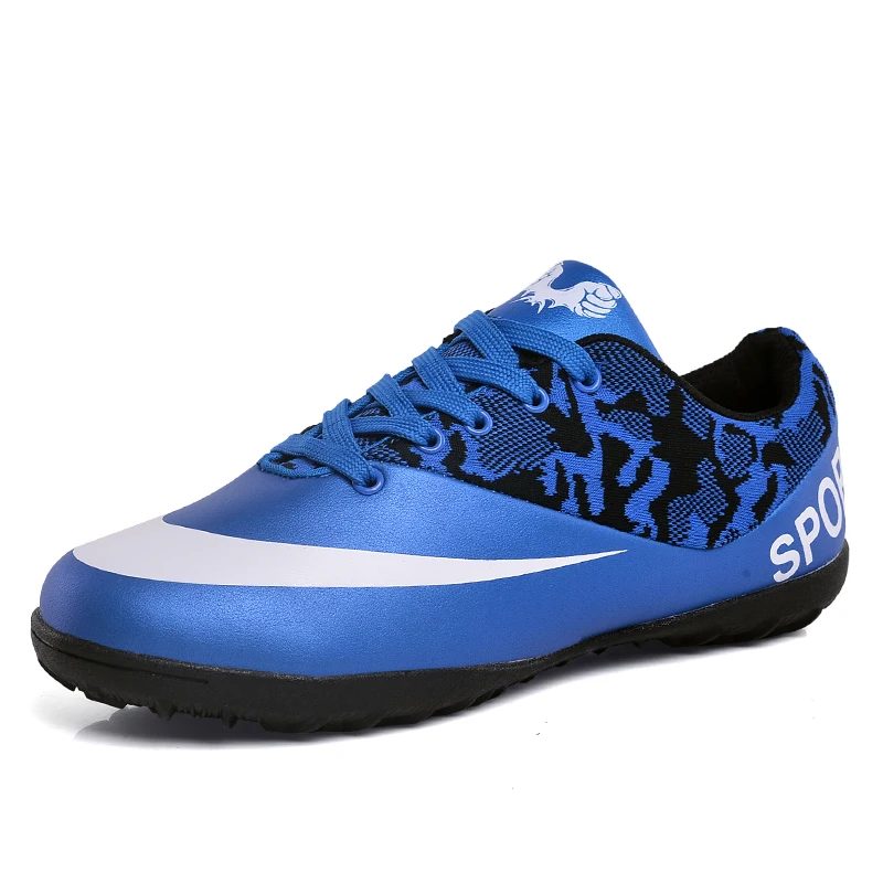 XS888blue Обувь для футбола для мужчин; детские футбольные бутсы для помещений; кроссовки; Сверхтонкий футбол; футбол; Женская Удобная водонепроницаемая обувь - Цвет: XS888blue