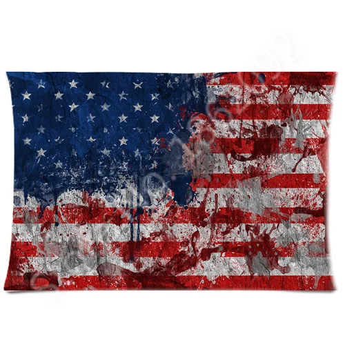 

American Flag Pillow Case Graffiti Art USA Flag Pillows Cover United States of America Flag Bed Pillowcases Print Gift 20x30