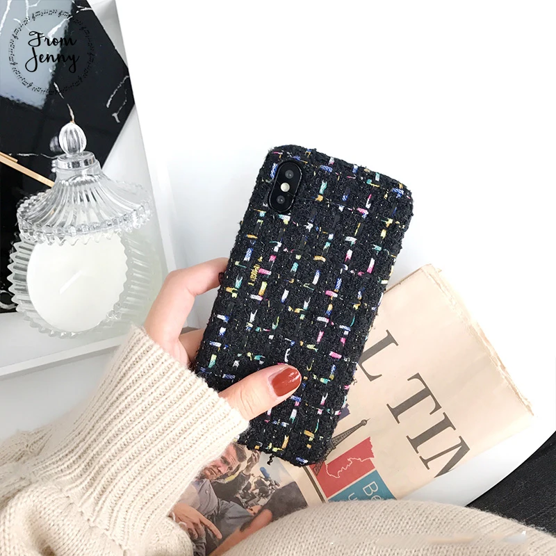 From Jenny женские фабричные ящика Чехлы для iPhone 7 7plus 6s 6 plus 8 X зимняя мягкая задняя