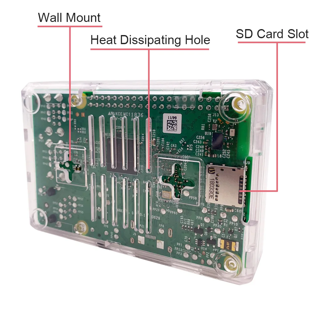 Чехол для Raspberry Pi 3 B + 4 цветный защитный чехол из АБС пластика съемный с