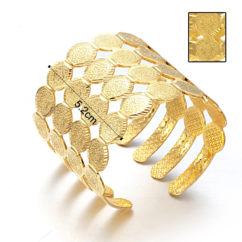 Ethlyn широкий браслет для монет Женские Ювелирные изделия Среднего Востока новое