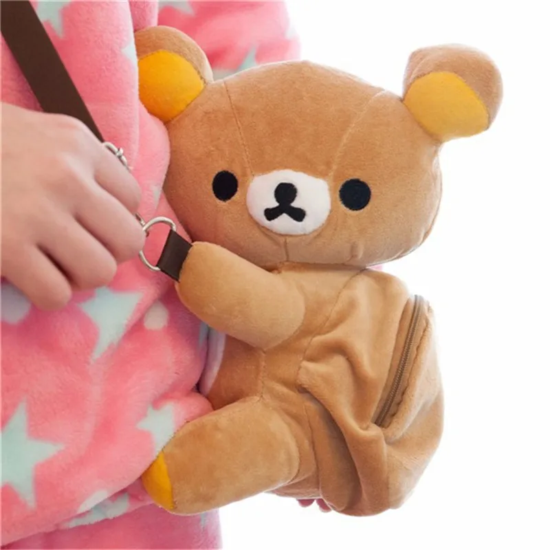 Мультяшный рилаккума медведь косый рюкзак плюшевый через плечо кошелек Корона