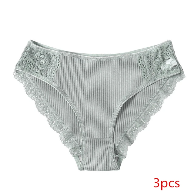 set 16 3 шт./компл., нижнее белье из хлопка, женские трусики, удобные трусы, цветочные кружевные трусы для женщин, сексуальные трусики с низкой посадкой, нижнее белье M, L, XL - Цвет: set 16