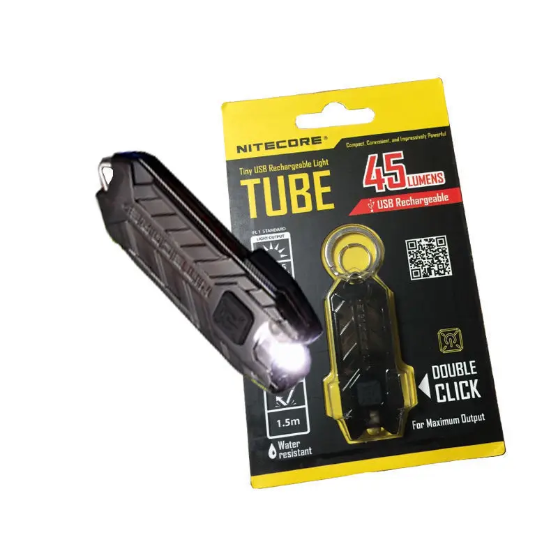 NITECORE 45 Люмен Usb Перезаряжаемый мини брелок светодиодный фонарик Edc фонарь