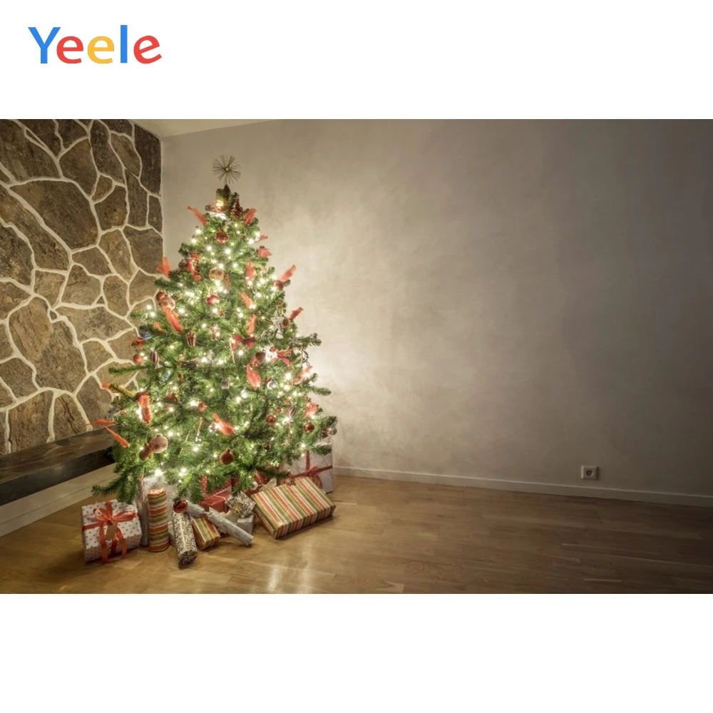 Рождественский Декор для фотосессии Yeele интерьерные сосновые подарки фотофоны