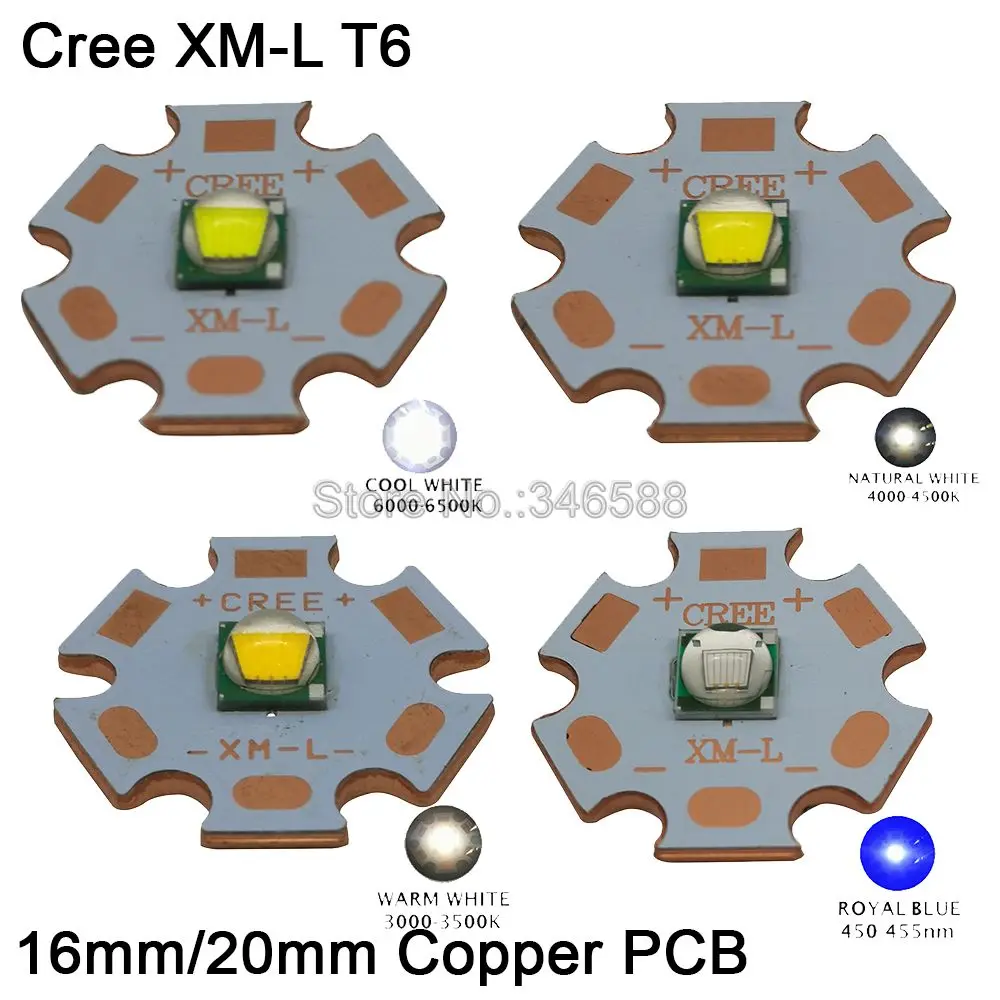 2x16 мм 20 медная печатная плата CREE XML XM L T6 10 Вт светодисветодиодный высокой мощности