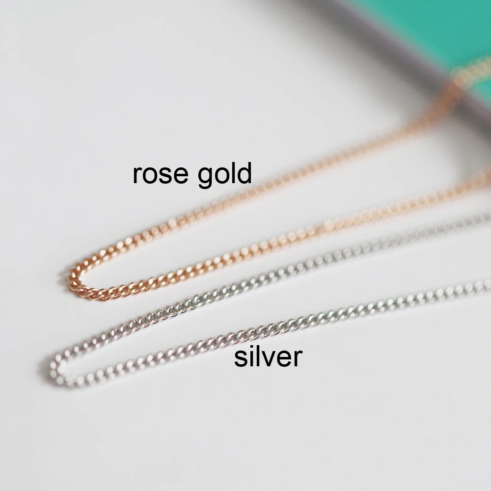 Женское колье из серебра 925 пробы длинное модное ювелирное изделие звено шириной