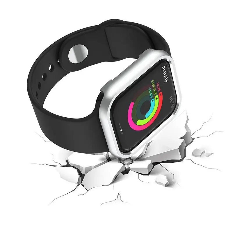 100 шт. алюминиевый сплав рамка защитный чехол для Apple Watch Series 4 40 мм 44 мм роскошный чехол оболочка идеально подходит для iwatch 44 мм