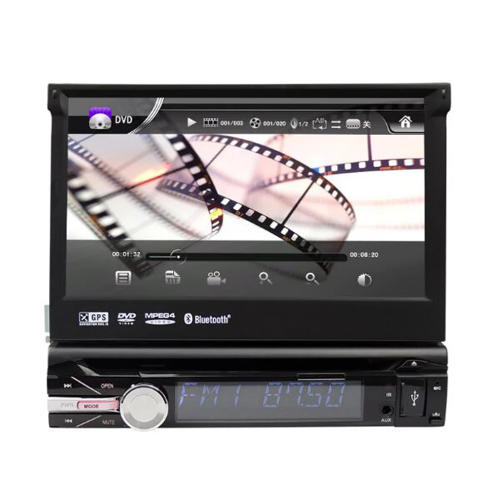 Один din эквалайзер MP3 Авторадио RDS USB BT навигатор музыкальная система стерео iPod gps