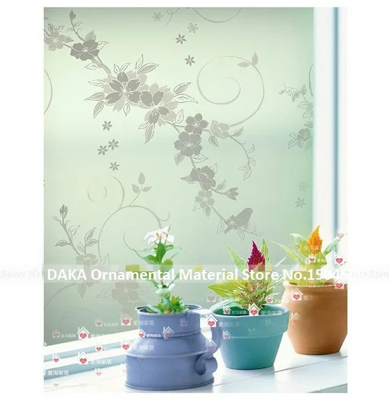 Пленка для стекла стеклянные наклейки белый цветок ПВХ самоклеящаяся матовая