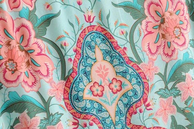 Boho Vintage Floral Print Long Skirt Women New Fashion Elastic Waist Lace Up Tassel Summer Beach Skirts Casual Saia Mujer | Женская