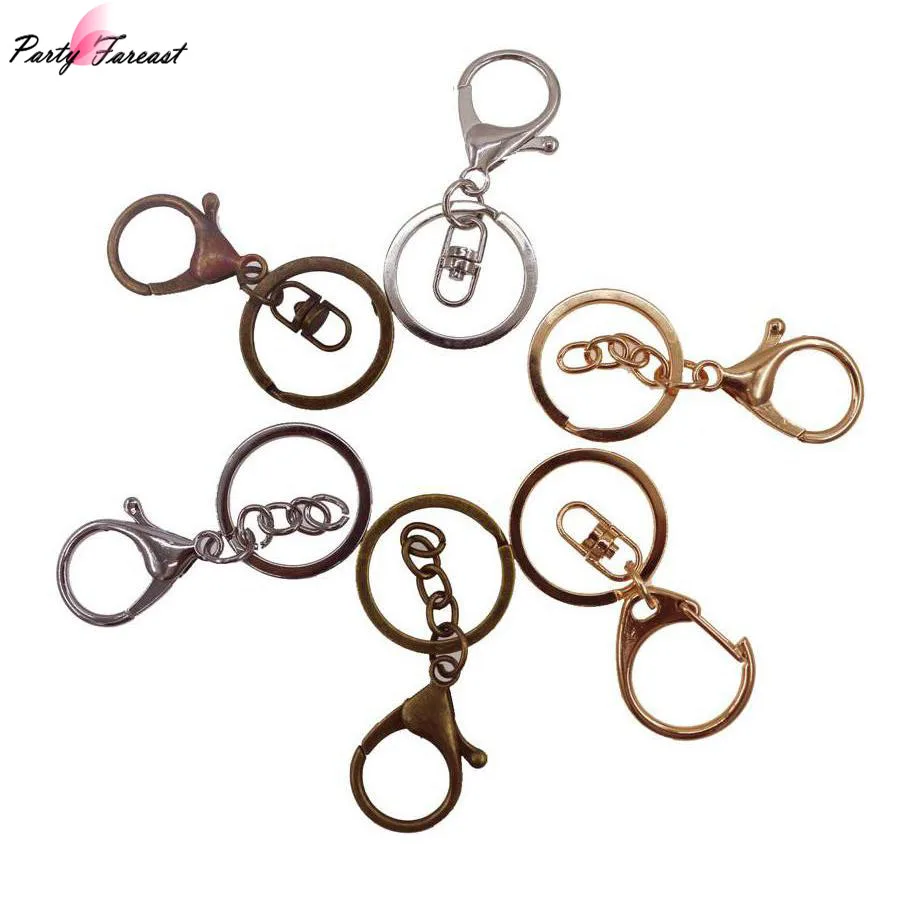 PF 30 шт./лот Брелки Ювелирных Изделий и Компоненты Золото Посеребренные Застежкой