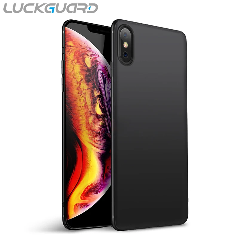 LuckGuard для iPhone Xs чехол MAX XR Тонкий силиконовый X мягкий черный матовый TPU 6 6s 7 8 Plus задняя крышка|Чехлы-накладки| |