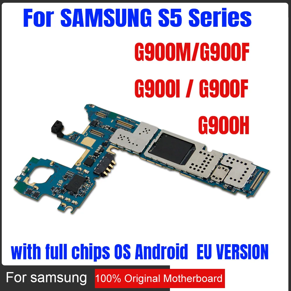 Европейская версия для samsung Galaxy S5 G900F материнская плата с чипами, оригинальная разблокированная материнская плата для samsung S5 G900I G900F G900H