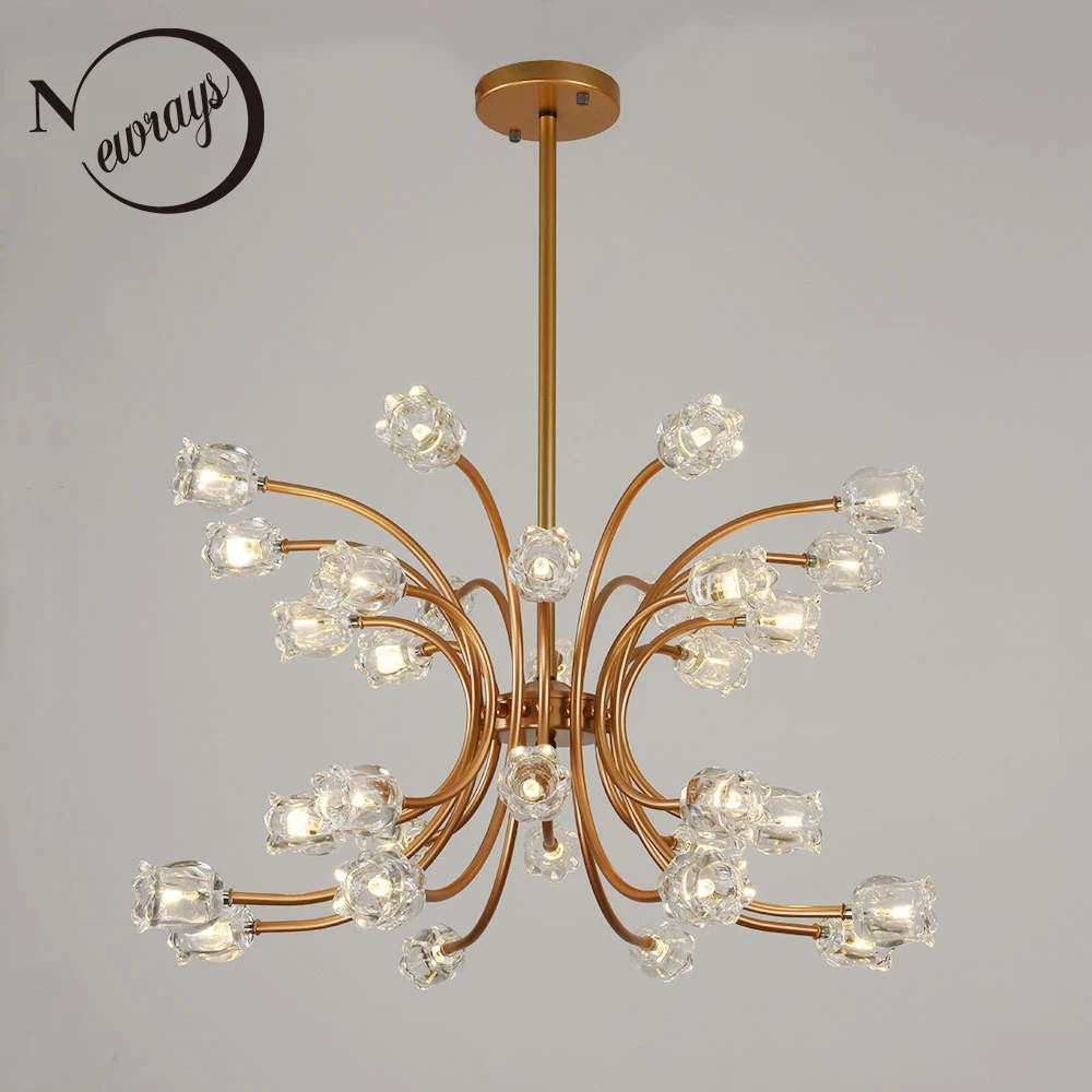 Европейский Винтажный подвесной светильник в виде цветка LED G4 Лофт традиционный