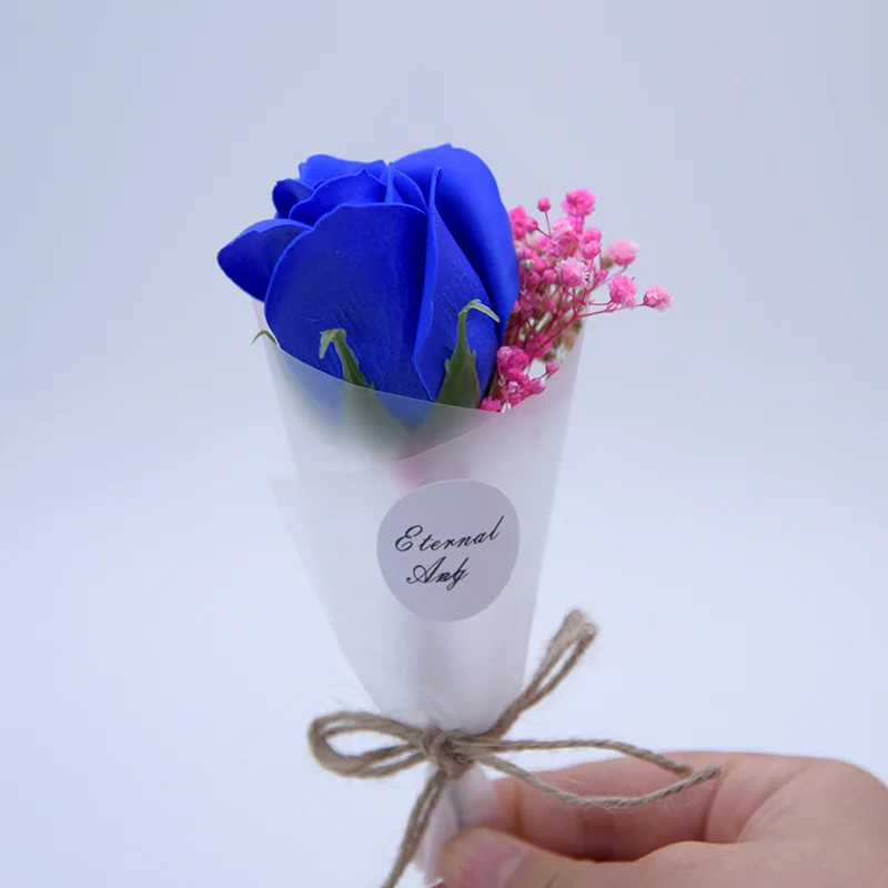 MOLANS One Rose стимуляция цветок для подарка/свадебные аксессуары Простой красивый искусственный цветок с ручной тканой лентой Декор
