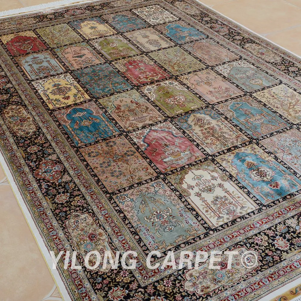 Yilong 6 'x 9' кашмирские всесезонные ковры ручной работы выгодный персидский