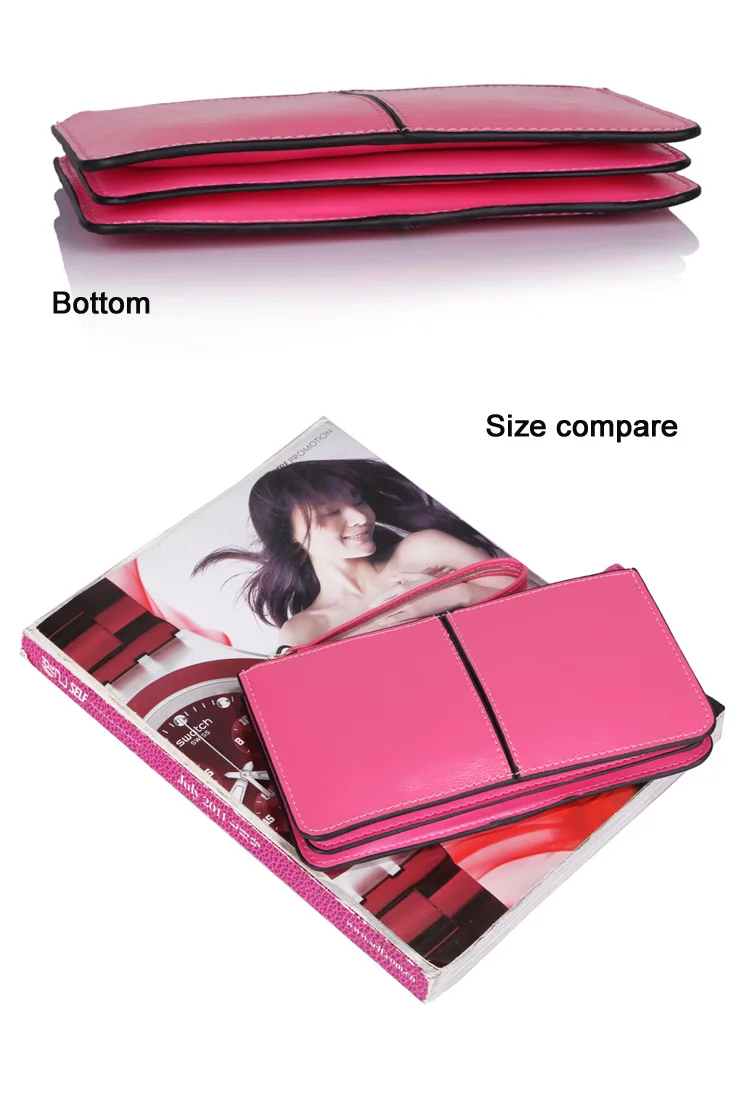 Hot! Fashion Europe Bags Women Handbag Candy Colors Wristlet Oil Wax Genuine Leather Evening Day Clutches Purse Wallet,CN-1366