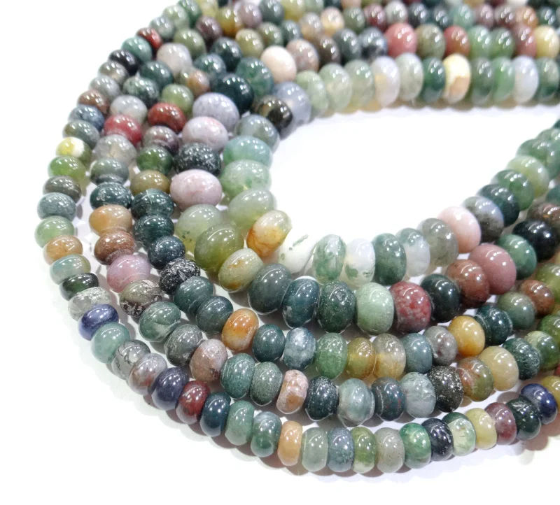 

Бусины-разделители из индийского агата, 4*6 мм, 5*8 мм, для изготовления украшений, браслетов, аксессуаров, опт