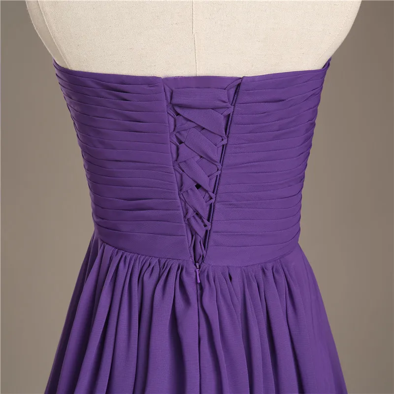 Дешевые Длинные платье подружки невесты Новинка 2017 года Line шифон Pleat настоящая