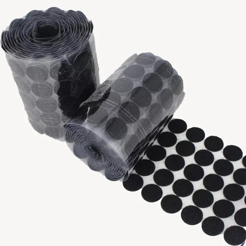 10/15/20/25mm 250pair Self Adhesive Fastener Tape Hook Loop Magic Round Double Side Sticker Nylon Table Chair Feet Strong Glue |