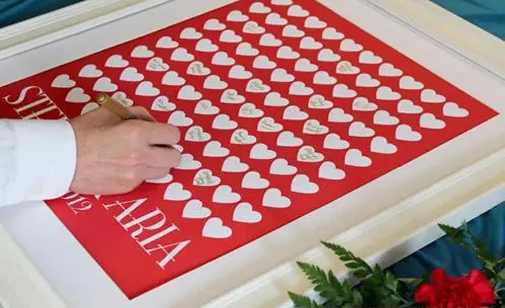 Гость подпись DIY подарок для свадебной вечеринки холст подписание доска живописи