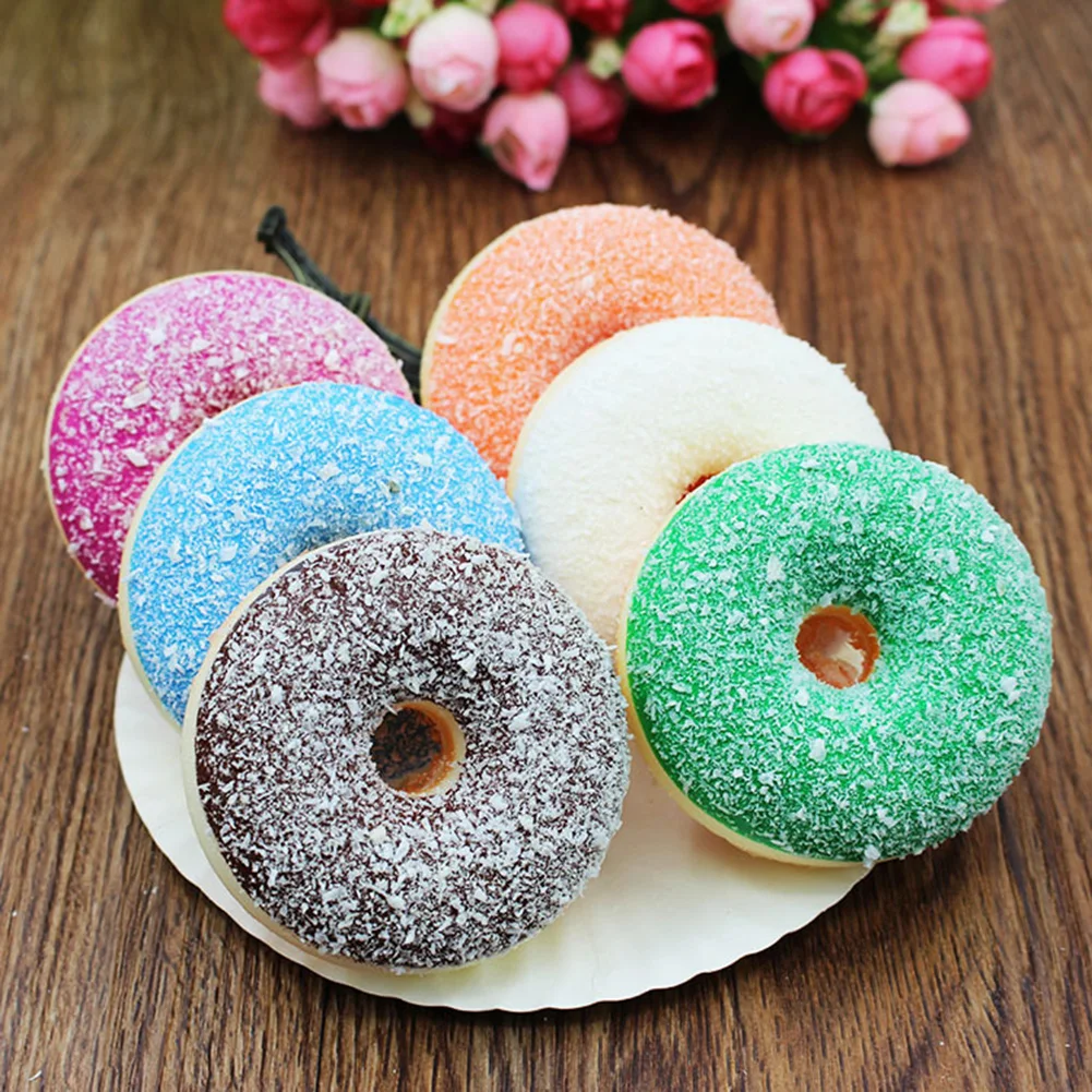 7*7*2 5 см Сжимаемый пончик хлеб антистресс домашний декор сжимаемая игрушка