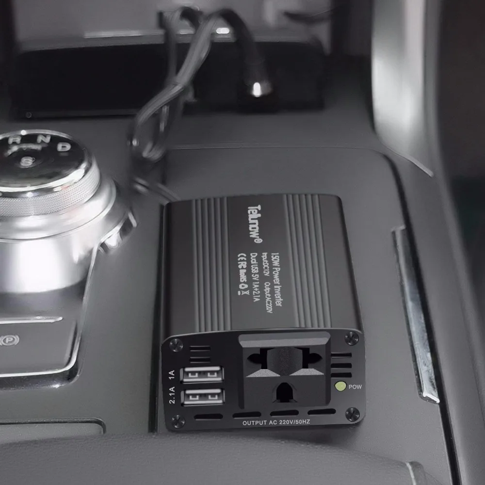 Авто 150 Вт автомобиля Мощность инвертор Dc 12 В к Ac 110 220 230 240 конвертер с 2.1A Usb и 1